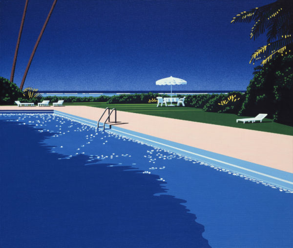 A sun-drenched swimming pool.