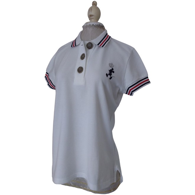 A polo shirt with an embroidered Mickey.
