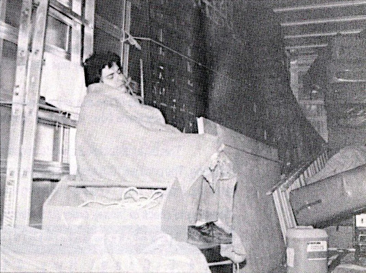 Someone sleeping backstage