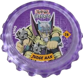 A Yu-Gi-Oh! chap showing Judge Man