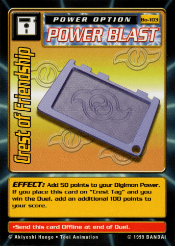 A card depicting some ancient purple tablet.