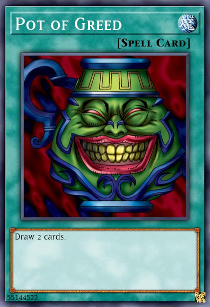 A card depicting an eerily grinning jug.