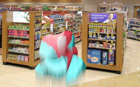 Porygon melting in a fancy Rite-Aid